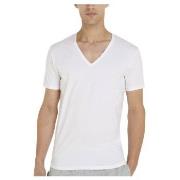 Calvin Klein 2P Modern Cotton Stretch V-neck Hvit bomull X-Small Herre