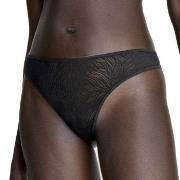 Calvin Klein Truser Sheer Marquisette Lace Thong Svart polyamid X-Larg...