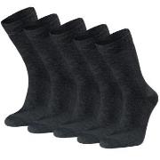 Seger Strømper 5P Basic Cotton Socks Svart Str 35/38