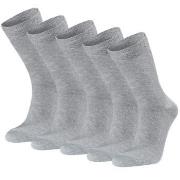 Seger Strømper 5P Basic Cotton Socks Grå Str 43/46