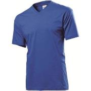 Stedman Classic V-Neck Men T-shirt Royalblå bomull 3XL Herre