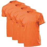 Stedman 4P Comfort Men T-shirt Oransje bomull 3XL Herre