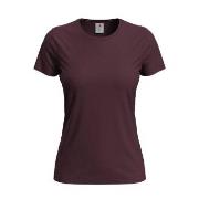 Stedman Classic Women T-shirt Mørkrød   bomull X-Large Dame