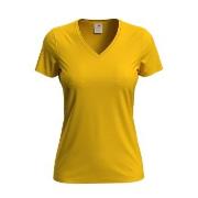 Stedman Classic V-Neck Women T-shirt Sennepsgul bomull Large Dame