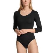 Calida Natural Comfort Bodysuit Svart bomull Large Dame