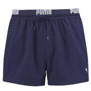 Puma Badebukser Logo Short Length Swim Shorts Marine polyester Medium ...