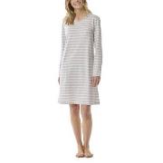 Schiesser Women Longsleeve Nightdress Hvit/Grå bomull 40 Dame