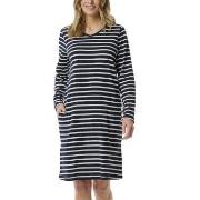 Schiesser Women Longsleeve Nightdress Blå/Hvit bomull 40 Dame