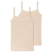 Schiesser 2P 95-5 Organic Cotton Spaghetti Top Beige økologisk bomull ...