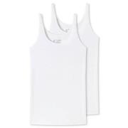 Schiesser 2P 95-5 Organic Tank Top Hvit bomull 40 Dame