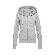 Stedman Active Hooded Sweatjacket For Women Gråmelerad X-Large Dame