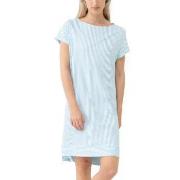 Mey Elva Nightshirt Hvit/Blå bomull 46 Dame