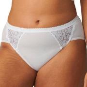 Sloggi Truser 4P Chic Midi Lace Briefs Hvit bomull 44 Dame