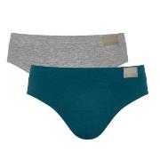 Sloggi 2P For Men GO Natural Brief Blå/Grå bomull Medium Herre