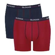 Sloggi 2P Men Start Short C2P Marine/Rød bomull XX-Large Herre