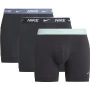 Nike 6P Everyday Cotton Boxer Svart/Grønn bomull Medium Herre