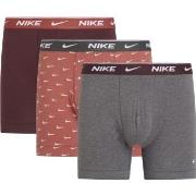 Nike 6P Everyday Cotton Boxer Grå/Rød bomull Small Herre