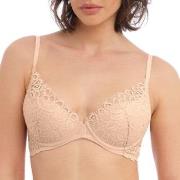 Wacoal BH Raffine Plunge Push Up Bra Beige B 65 Dame