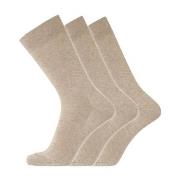 Dovre Strømper 3P Cotton No-Elastic Socks Beige Str 40/45 Herre