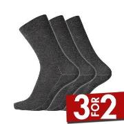 Dovre Strømper 3P Cotton Socks Mørkgrå  Str 40/45 Herre