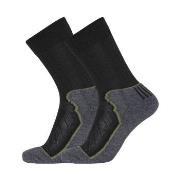 Dovre Strømper 2P Organic Wool Terry Crew Socks Svart Str 40/43 Herre