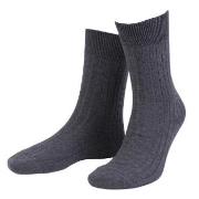 Amanda Christensen Strømper True Ankle Rib Sock Antracit Str 43/46 Her...