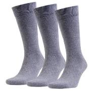 Amanda Christensen Strømper 3P True Combed Cotton Sock Grå Str 35/38