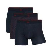 Dovre 3P Recycled Polyester Boxers Marine/Rød polyester Large Herre