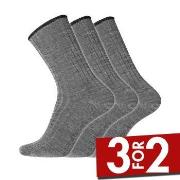 Dovre Strømper 3P Wool No-Elastic Socks Grå Str 40/45 Herre