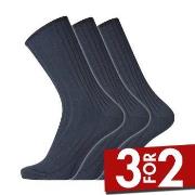 Dovre Strømper 3P Wool No-Elastic Socks Marine Str 45/48 Herre