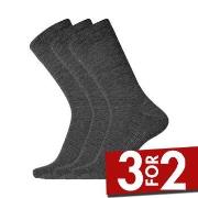 Dovre Strømper 3P Wool Socks Mørkgrå  Str 40/45 Herre