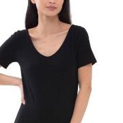 Mey Superfine Organic V-Neck T-Shirt Svart bomull 36 Dame