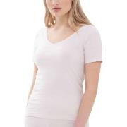 Mey Superfine Organic V-Neck T-Shirt Beige bomull 36 Dame