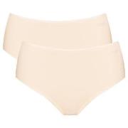 Sloggi Truser 6P Go High Waist Brief Pudder bomull X-Small Dame