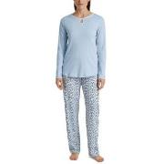 Calida Sweet Dreams Pyjamas Lysblå m Mønst bomull X-Small Dame