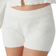 PJ Salvage Sweatheart Pointelle Short Hvit Mønster bomull Small Dame