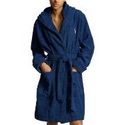 Polo Ralph Lauren Hooded Terry Bathrobe Marine bomull S/M Dame