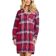 Damella Flannel Nightshirt Rød Mønster bomull Medium Dame