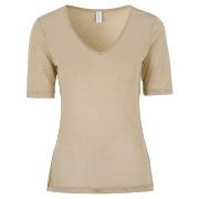 Damella Silk T-Shirt Beige silke Small Dame