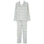 Missya Check Flannel Pyjama Blå/Hvit bomull Small Dame