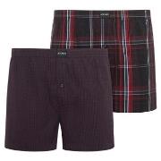 Jockey 2P Woven Boxer Shorts Rød bomull Medium Herre