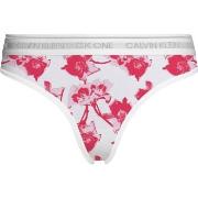 Calvin Klein Truser CK One Printed Cotton Thong Rosa blomstret Medium ...