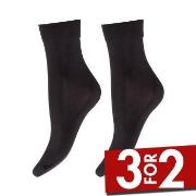 Decoy Strømper 2P Micro 60 Den Ankle Sock Svart polyamid One Size Dame