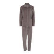 Decoy Velour Homewear Set Brun Small Dame