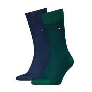 Tommy Hilfiger Strømper 2P Men Birdeye Sock Blå/Grønn Str 39/42 Herre