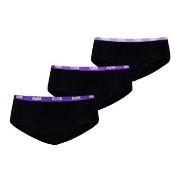 Puma Truser 3P Iconic Hipster Lilla/Svart bomull X-Small Dame