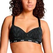 Puma BH Printed Padded Top Svart bomull Large Dame