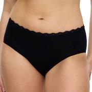 Triumph Truser Feel Of Cotton Midi Brief Svart bomull 40 Dame