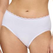 Triumph Truser Feel Of Cotton Midi Brief Hvit bomull 46 Dame