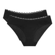 Triumph Truser 2P Feel Of Cotton Tai Brief Svart bomull 42 Dame